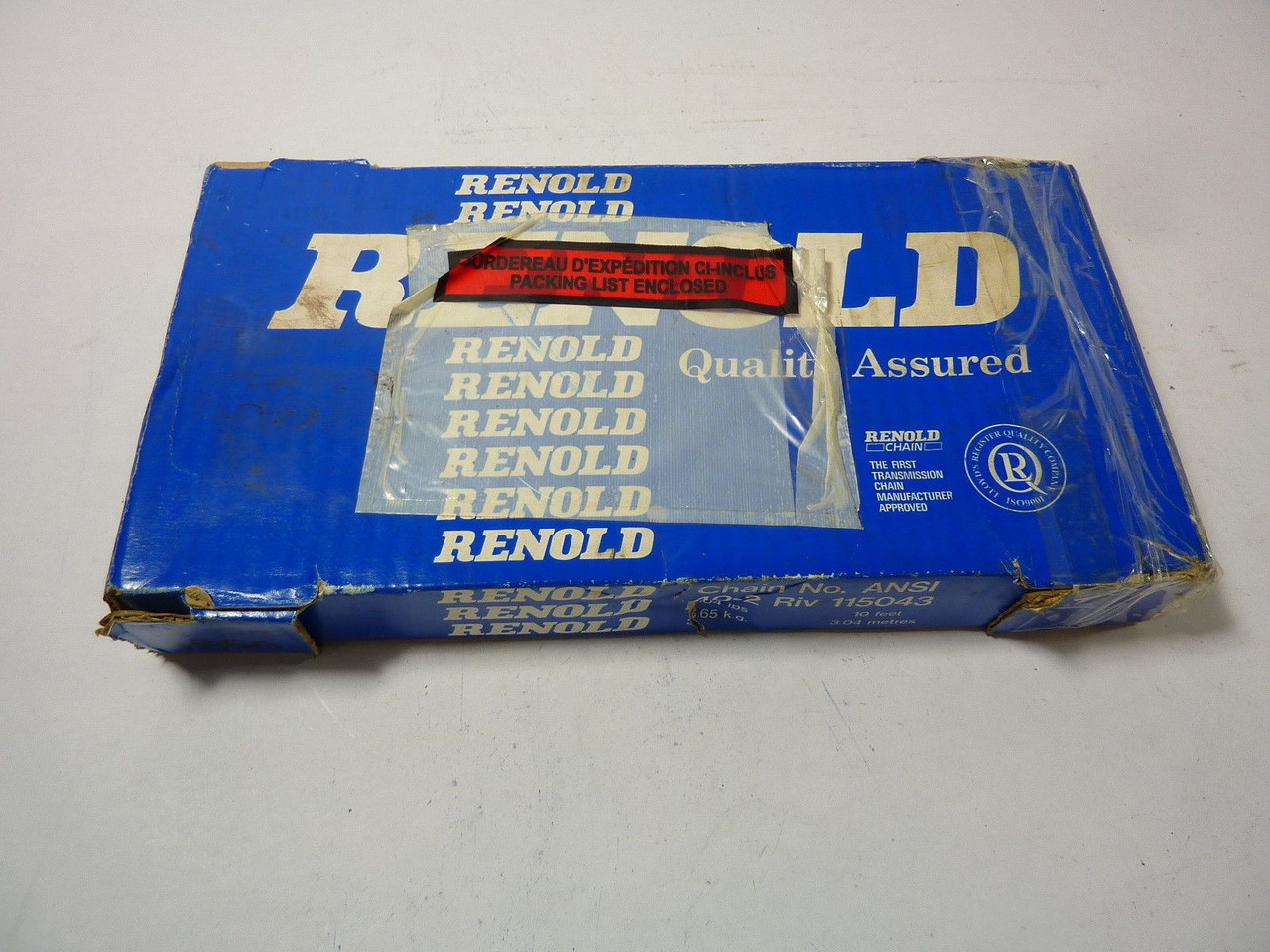 Renold 40-2RIV 115043 Stainless Steel Chain 1/2" Pitch 10 Feet ! NEW !