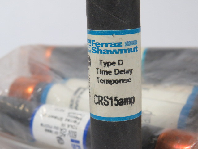 Ferraz Shawmut CRS15 Time Delay Fuse 15A 600V Lot of 10 USED