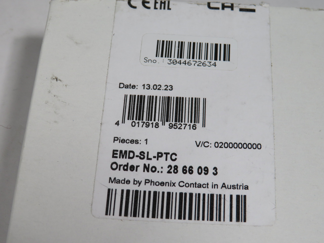 Phoenix Contact EMD-SL-PTC 2866093 Temperature Monitoring Relay 240VAC 30VDC NEW