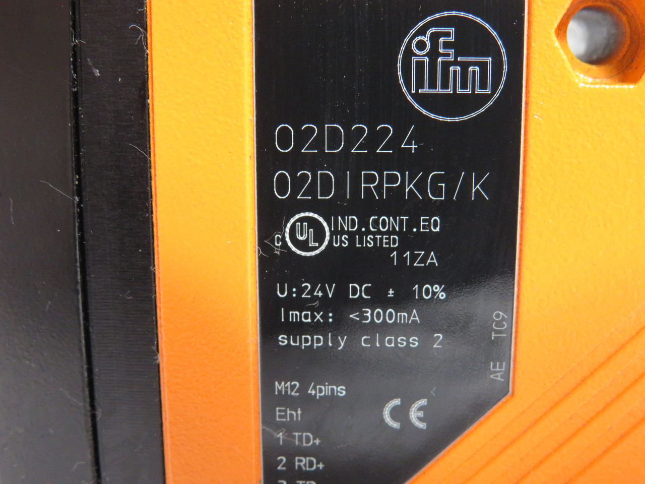 IFM O2D224 O2DIRPKG/K Object Recognition Sensor 24VDC 300mA SHELF WEAR USED