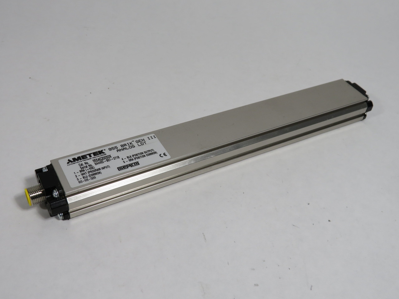 Ametek 955AC20050X Linear Displacement Transducer 20-4mA 5" Stroke NO SLIDE USED