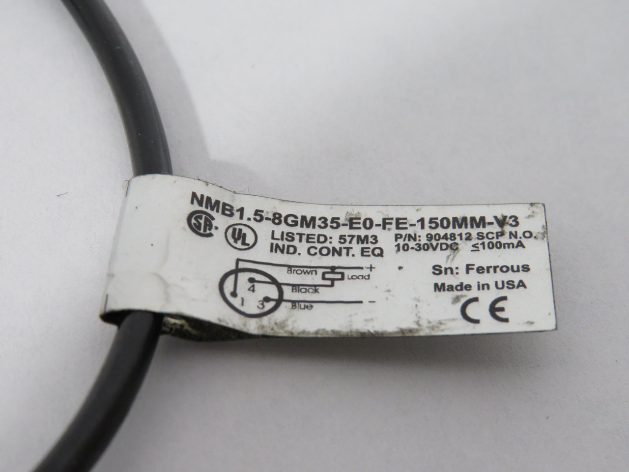 Pepperl+Fuchs NMB1.5-8GM35-E0-FE-150MM-V3 Proximity Sensor 10-30VDC 1.5mm USED