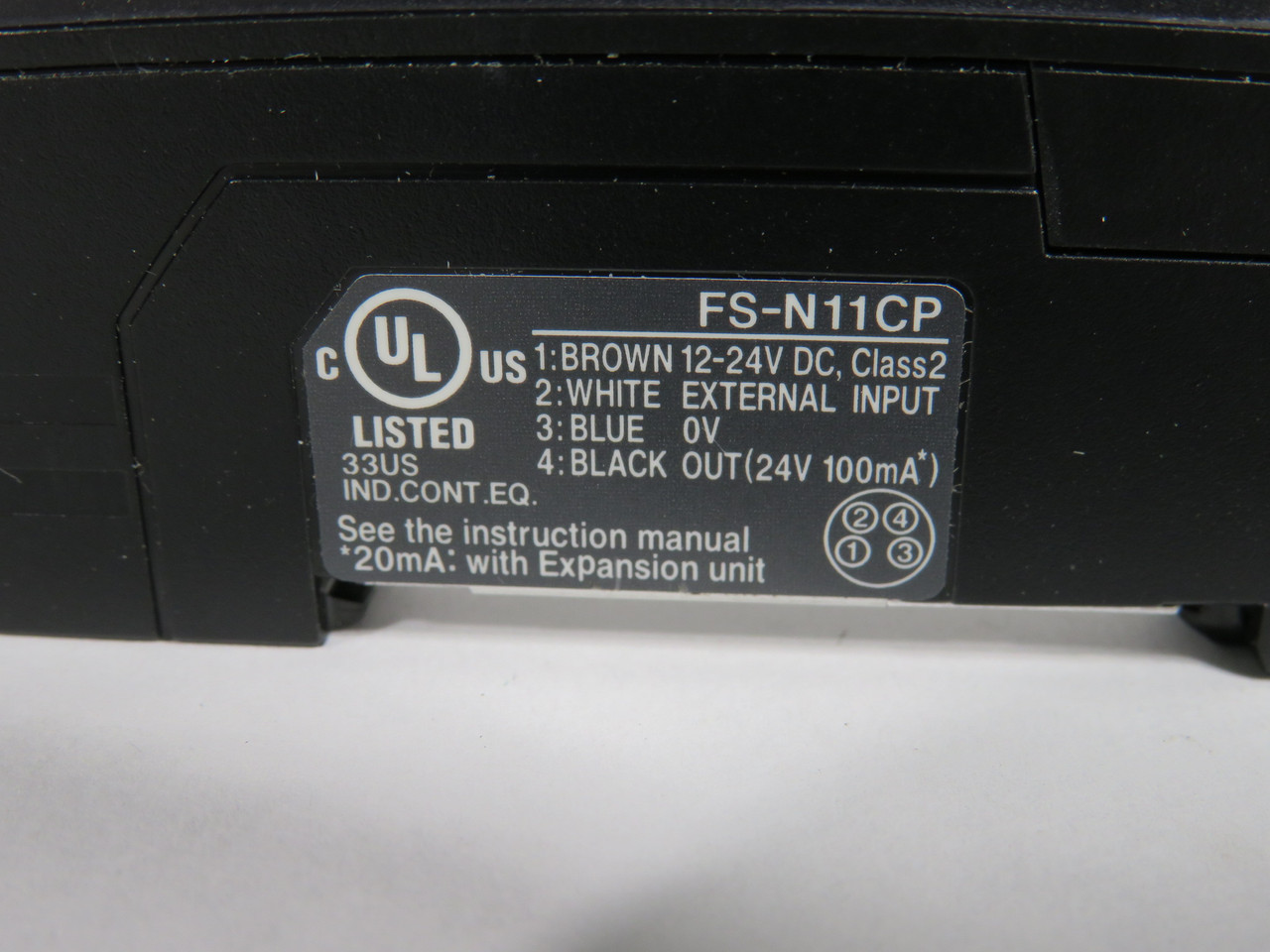 Keyence FS-N11CP Fiber Amplifier Main Unit 24V 100mA PNP M8 Connector USED