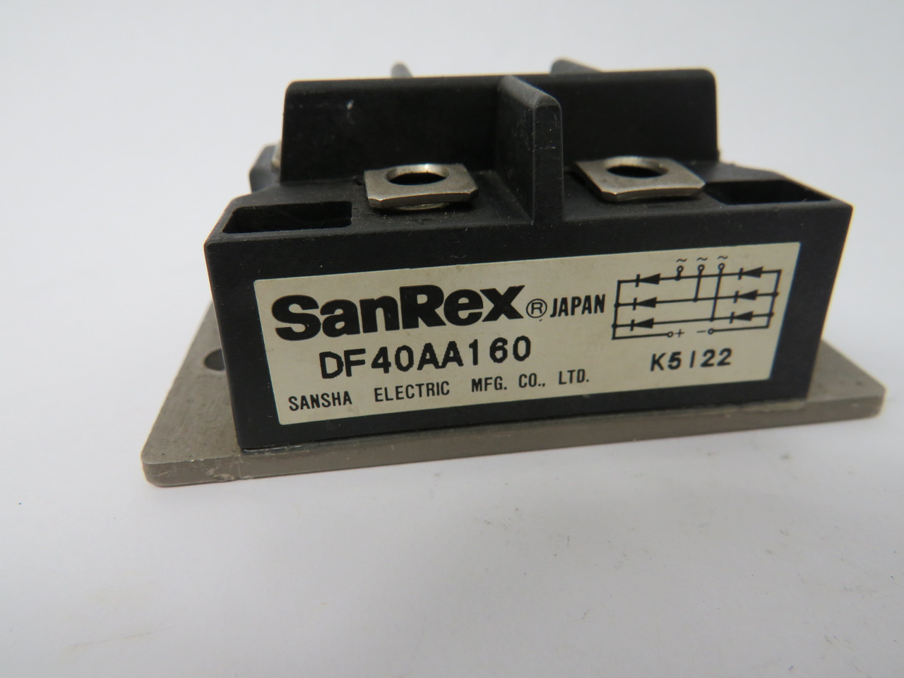 SanRex DF40AA160 Bridge Rectifier Diode Module 40A 1600V 3Phase *No Screws* USED