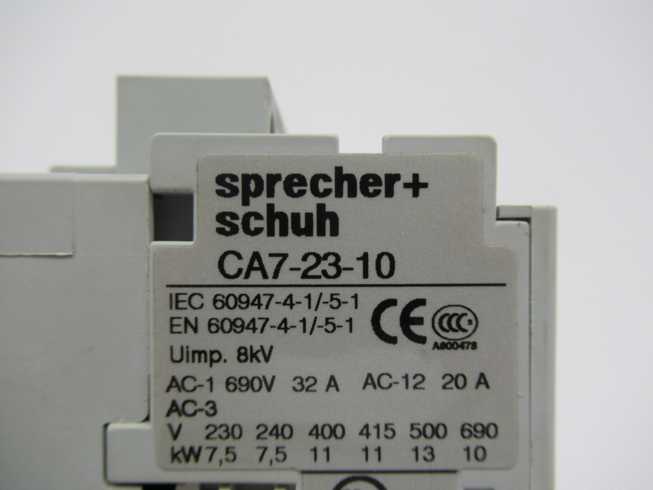 Sprecher + Schuh CA7-23-10 Contactor 110V 50Hz 120V 60Hz USED