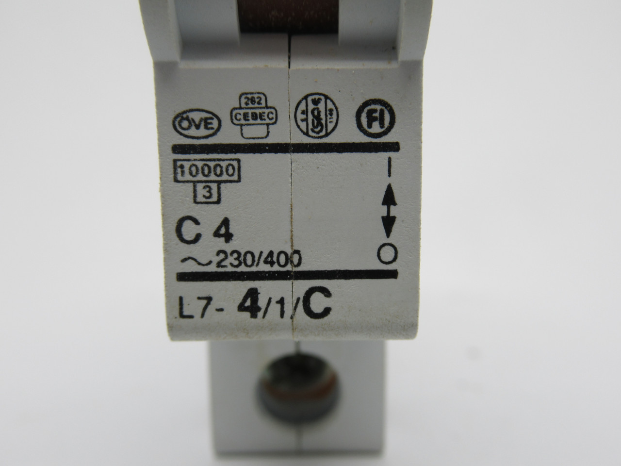 F&G L7-4/1/C Circuit Breaker 4A 230/400V 1-Pole USED