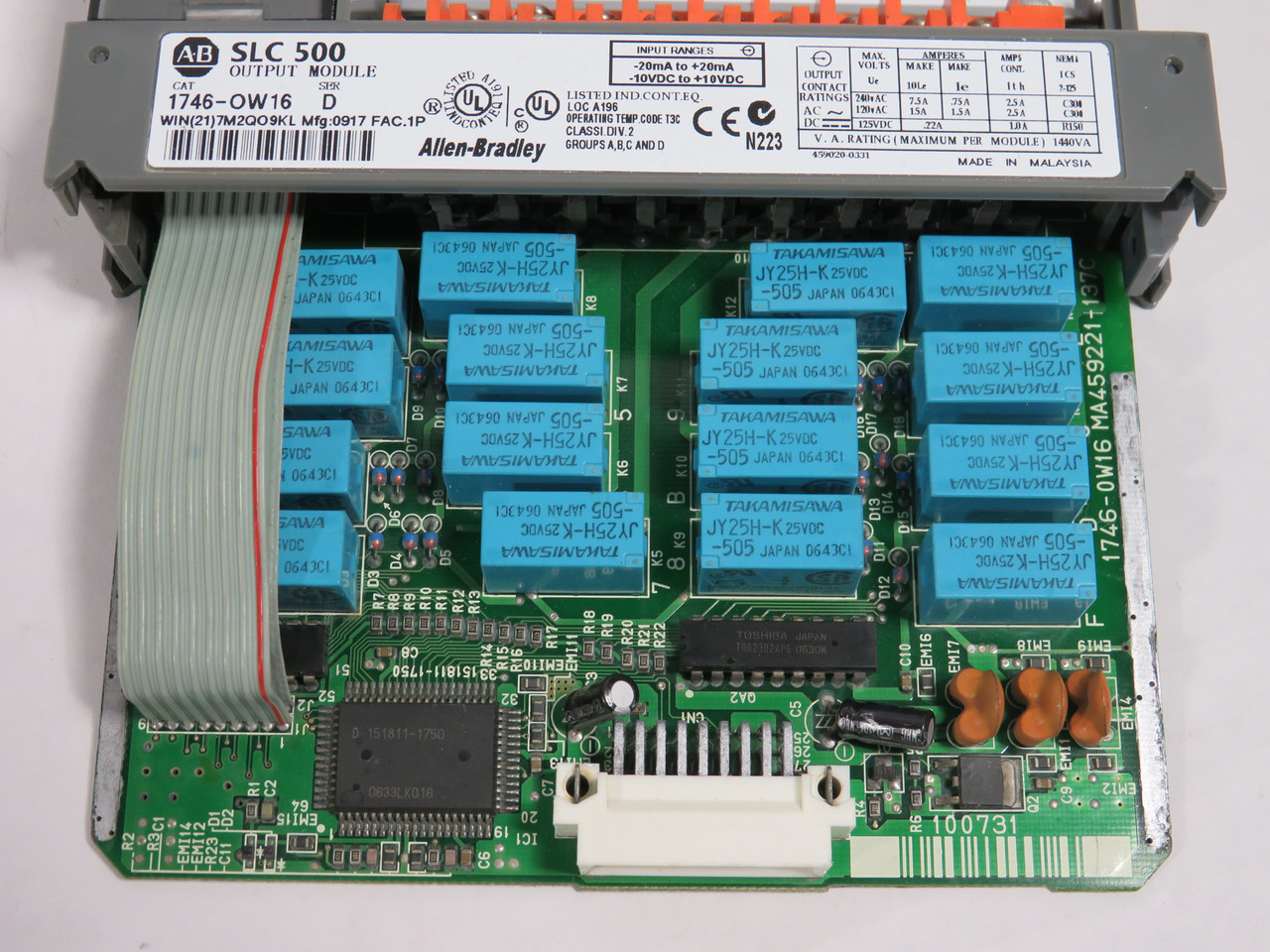 Allen-Bradley 1746-OW16 Series D Digital Output Module 125VDC Output USED
