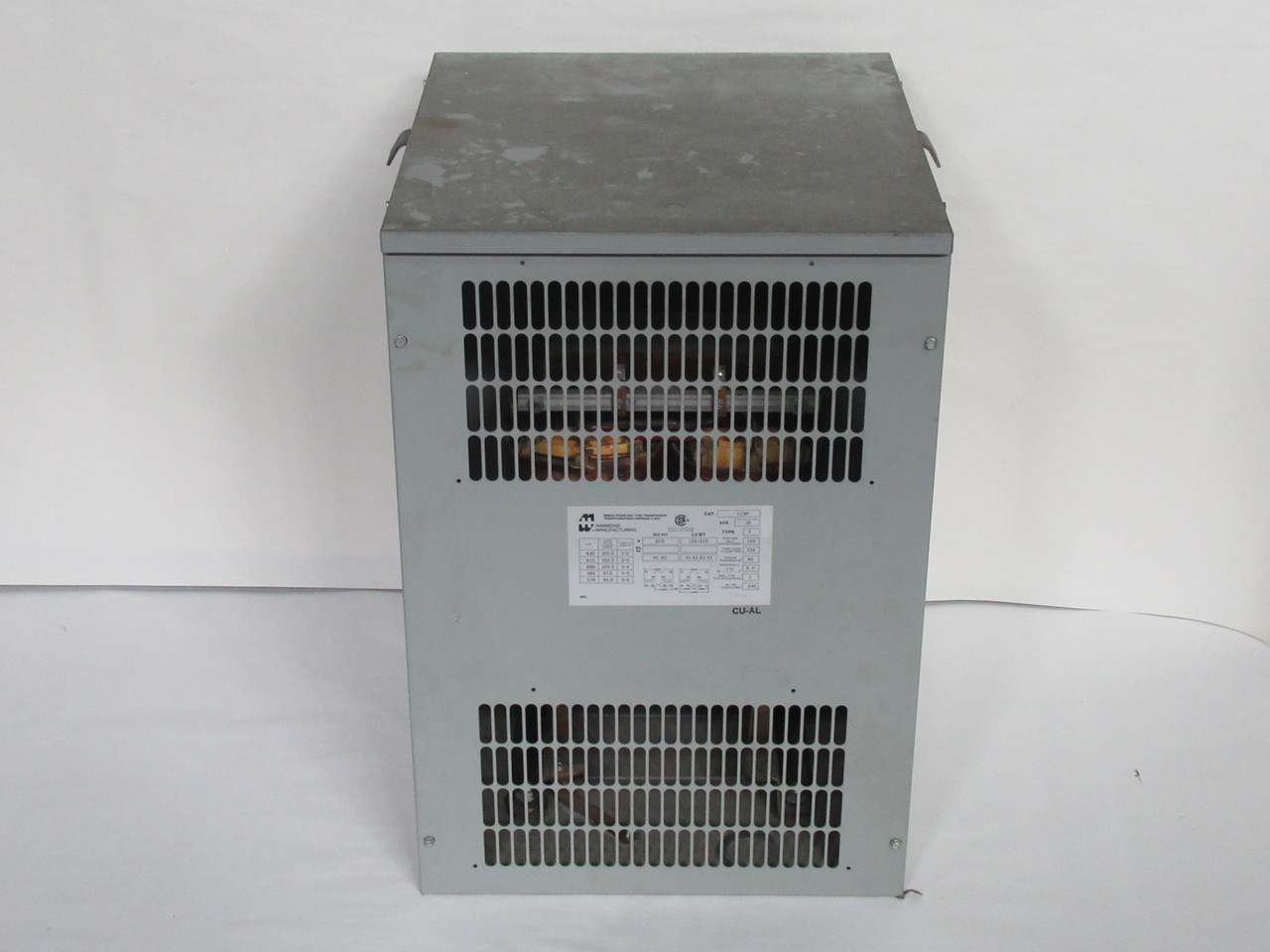 Hammond FZ9P Dry Type Transformer 25kVA Pri 600V Sec 120/240V 1Ph 60Hz USED