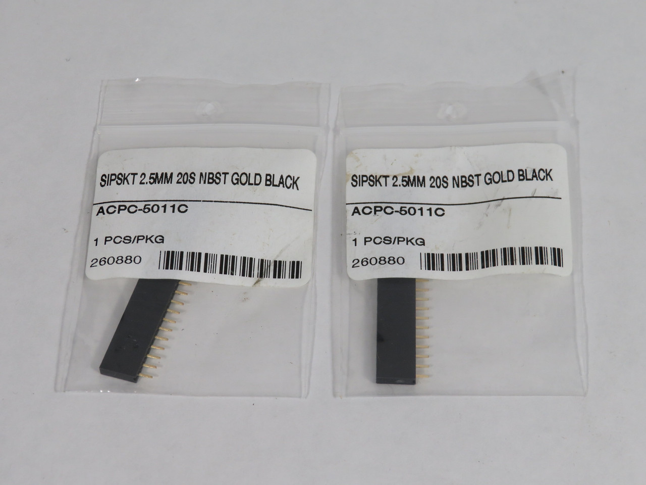 Sayal ACPC-5011C SIPSKT 2.5mm 20-Socket NBST Gold Black Lot of 2 NWB