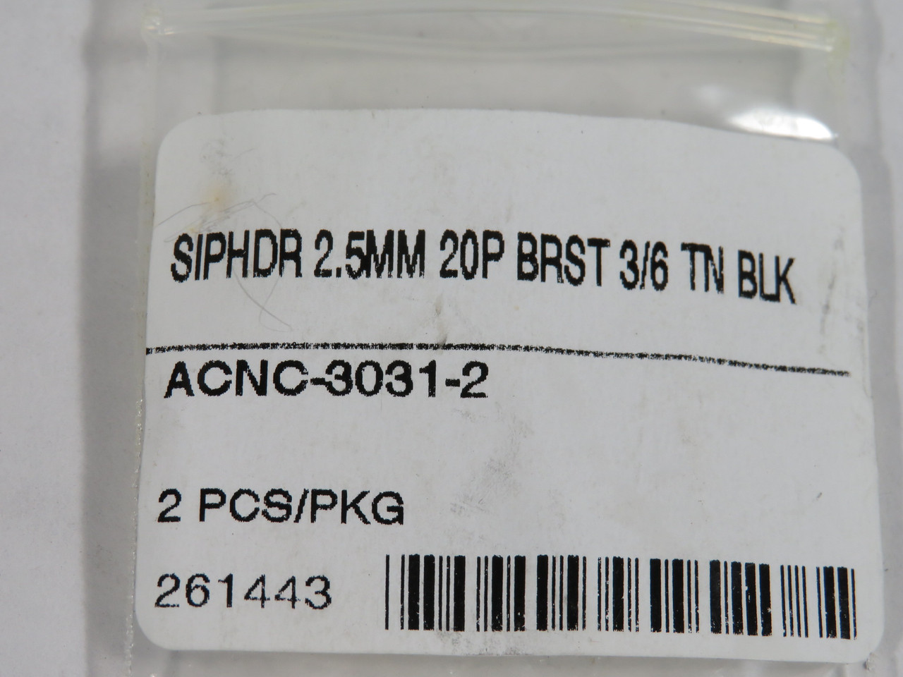 Sayal ACNC-3031-2 SIPHDR 2.5mm 20-Pin BRST 3/6 TN Black Lot of 4 Pieces NWB