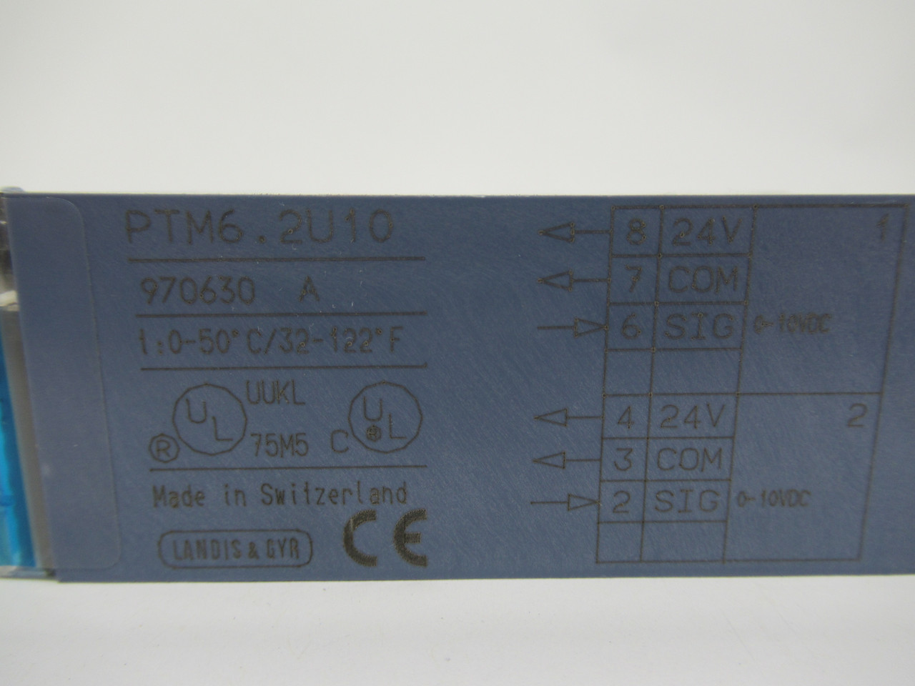 Siemens PTM6.2U10 Point Termination Module 2 Point 24V 0-10VDC 0-50DegC USED