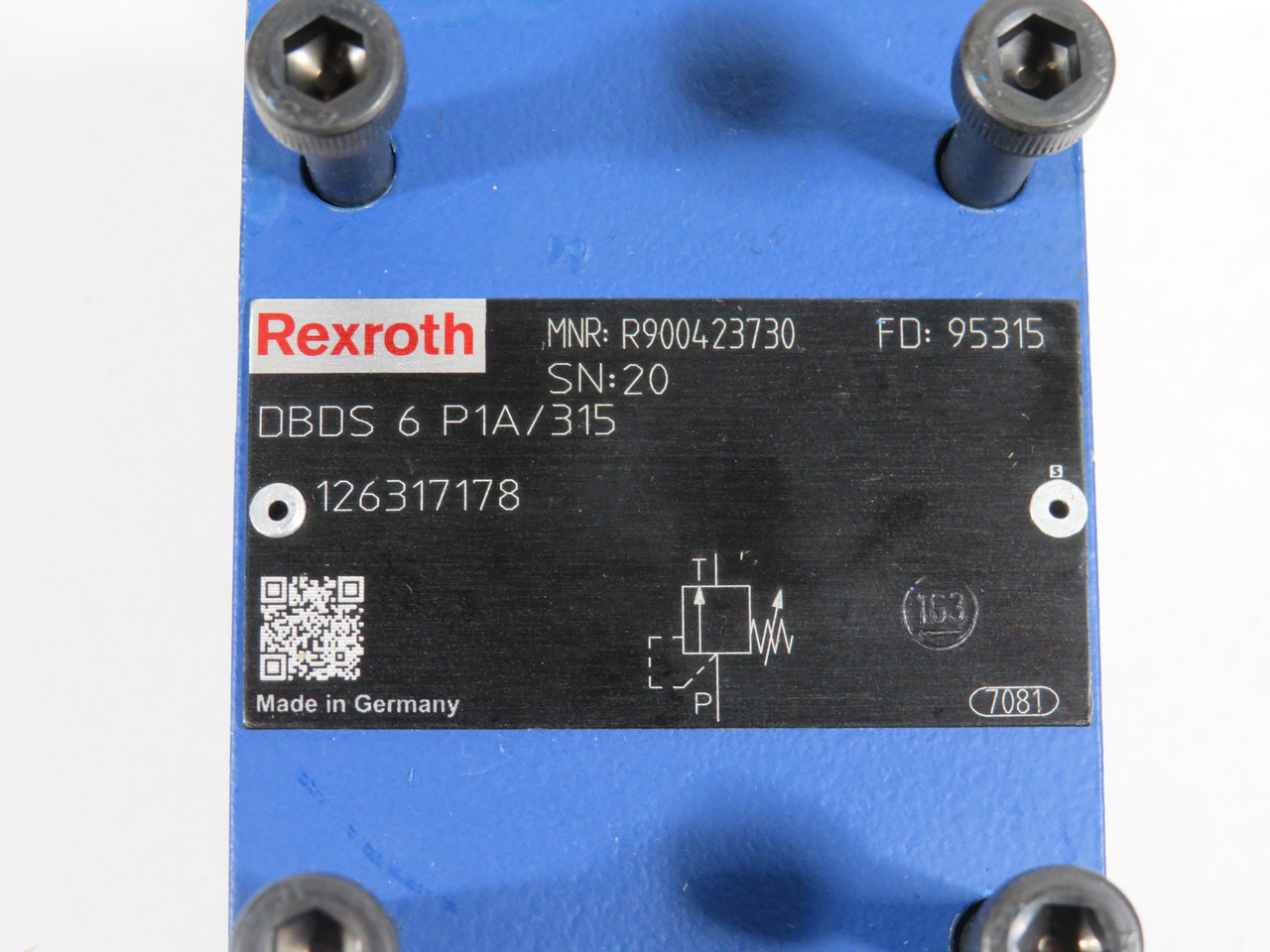 Rexroth R900423730 Pressure Relief Valve 50l/min 315 bar Size 6 SHELF WEAR NOP
