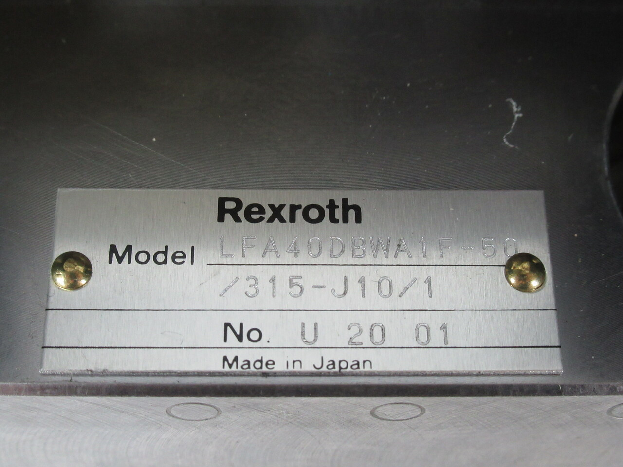 Rexroth LFA40DBWA1F-5X/315-J10/1 Pressure Relief Valve NOP