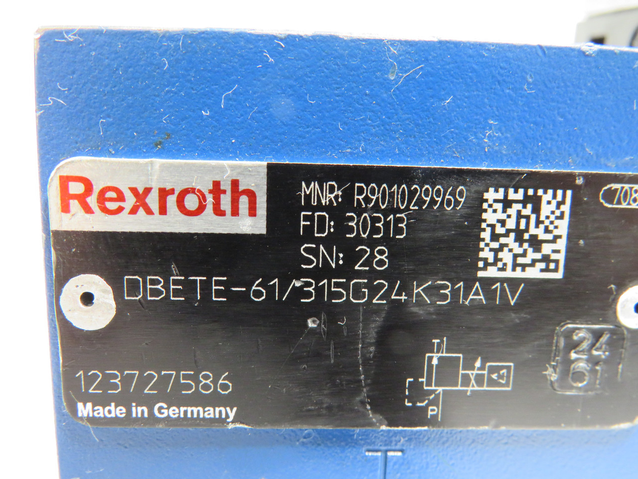 Rexroth R901029969 Relief Valve 24VDC 1.6/5.5A DBETE-61/315G24K31A1V USED