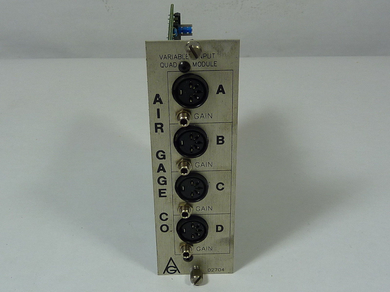 Air Gage Co 02704-05 Variable Input Quad Module USED