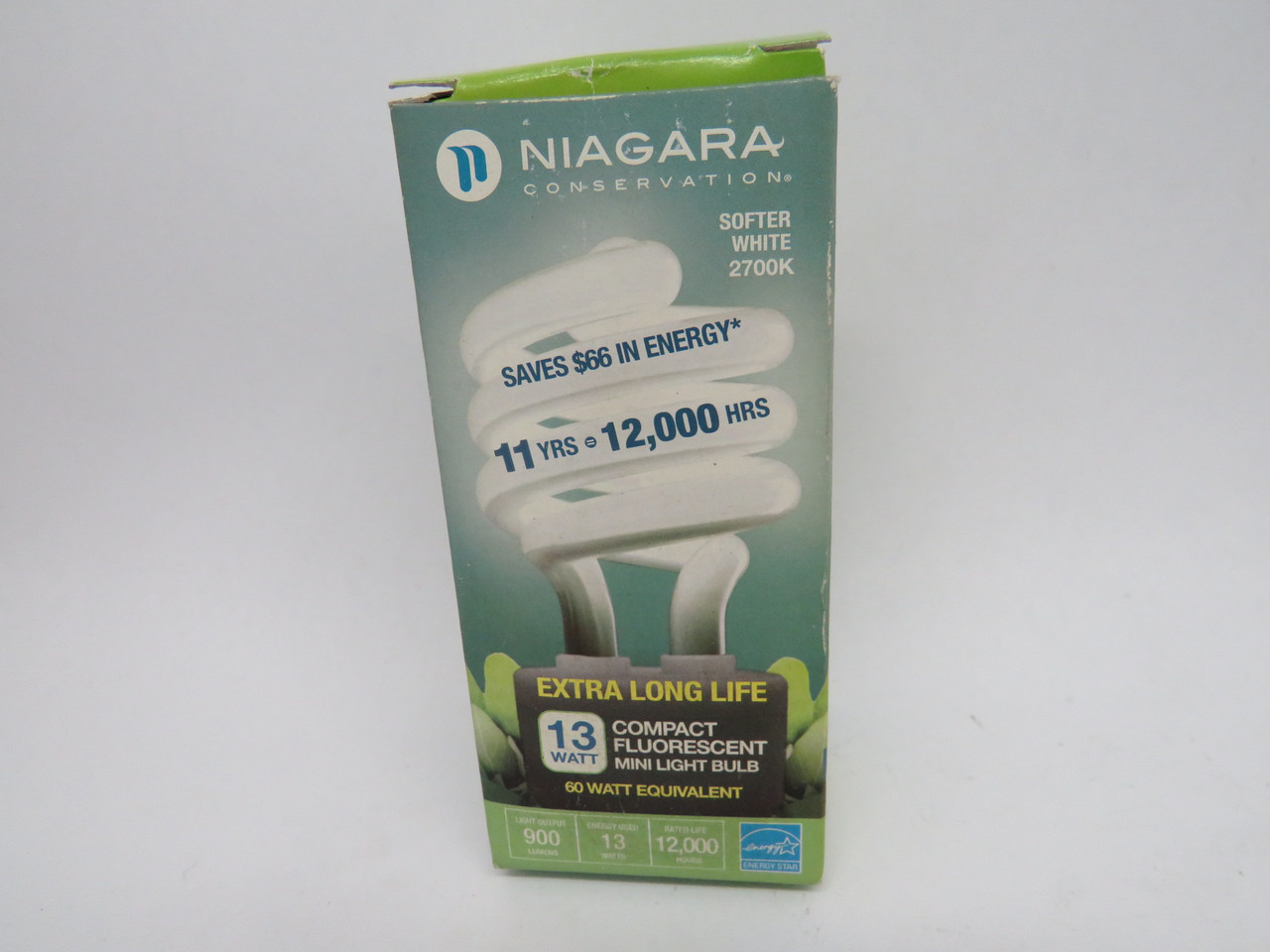 Niagara Conservation N0413M Compact Fluorescent Light Bulb 13W 12000Hrs NEW