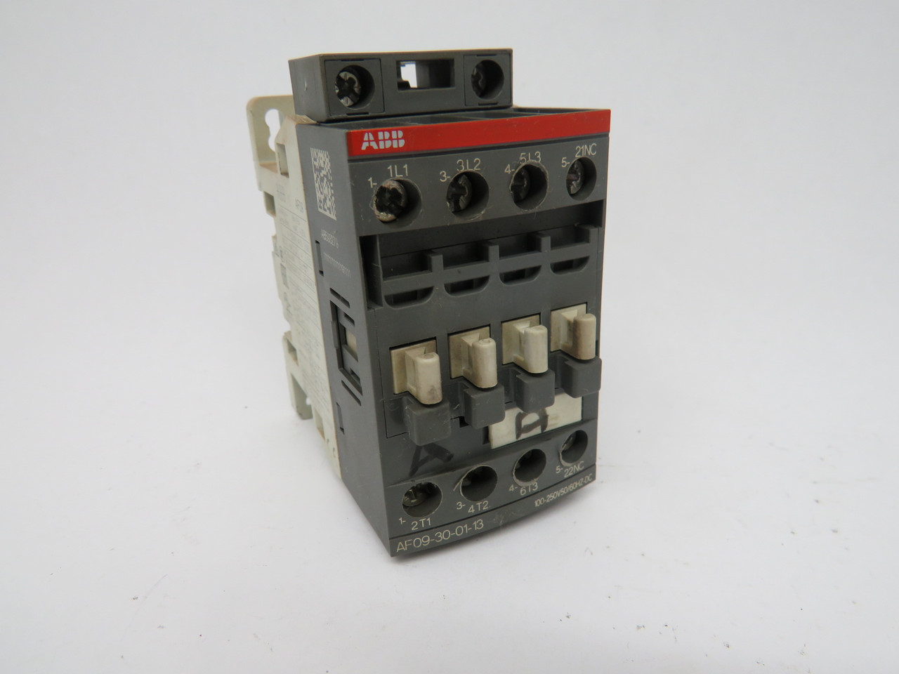 ABB AF09-30-01-13 Contactor 100-250VDC 50/60Hz 3NO 1NC Case Stain/COS WEAR USED