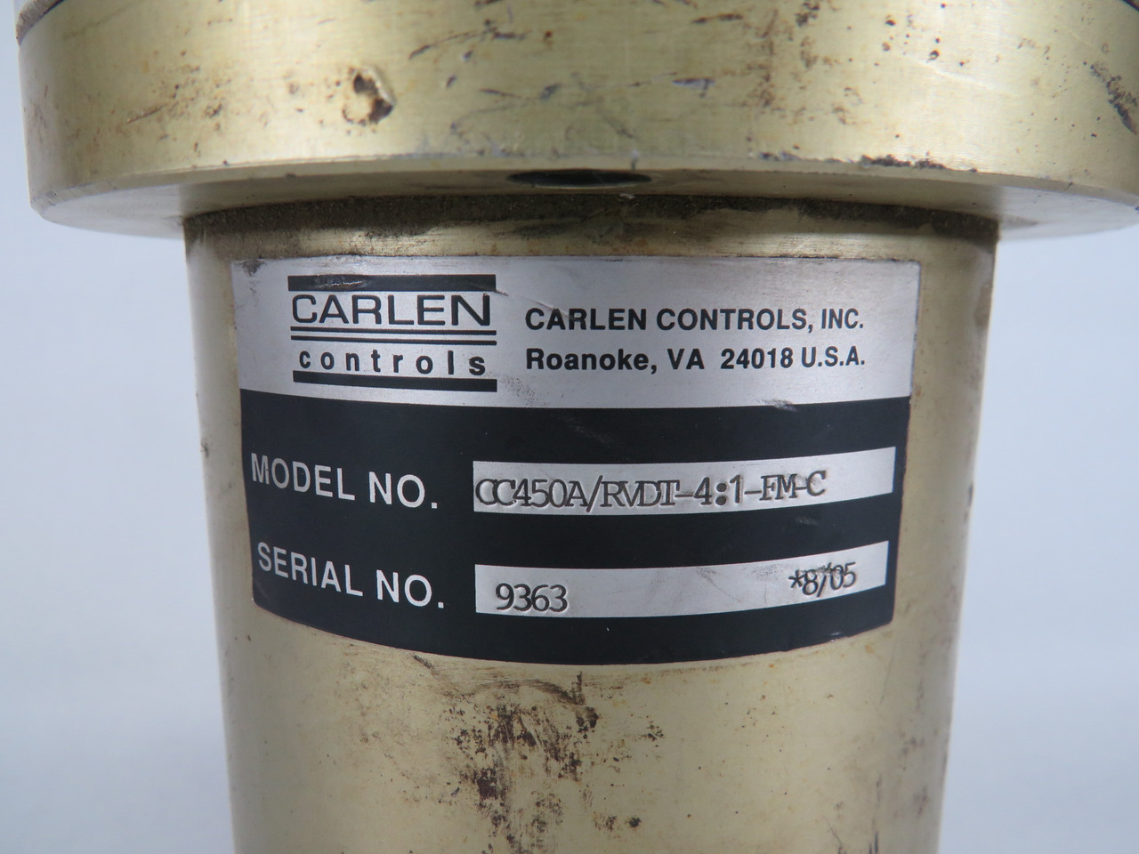 Carlen Controls CC450A/RVDT-4:1-FM-C Encoder Motor USED