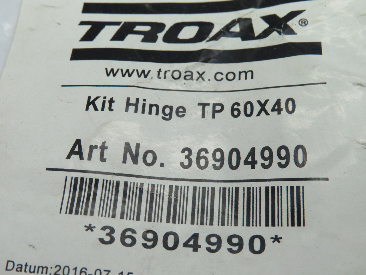 Troax 36904990 Hinge Kit for Door TP 60x40 2-Pack NWB