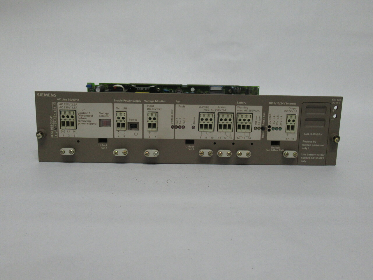 Siemens 6ES5955-3LC41 Simatic Power Supply Module 230/120VAC 1.5/2.5A NEW