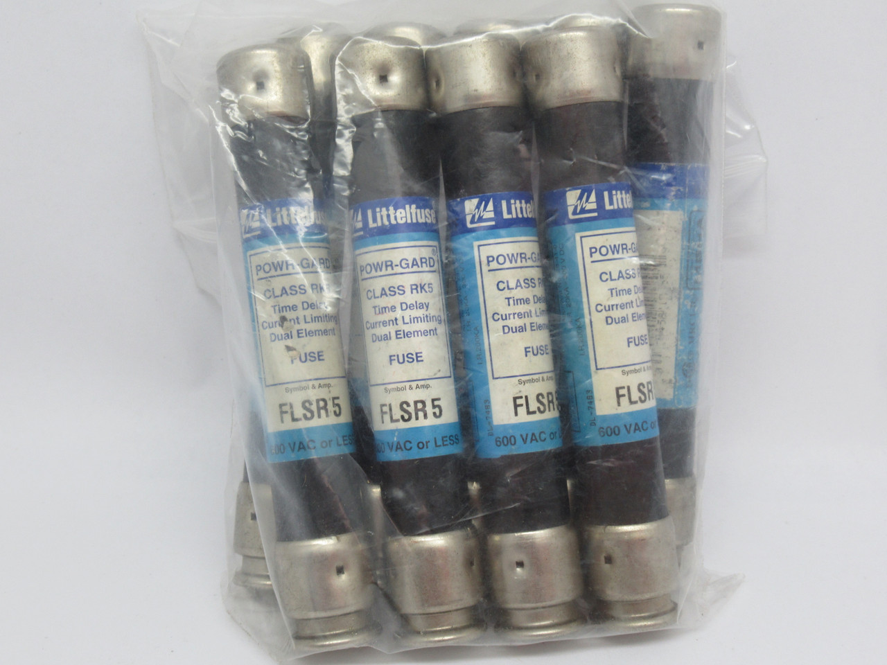 Littelfuse FLSR-5 Powr-Gard Time Delay Fuse 5A 600VAC Lot of 10 USED