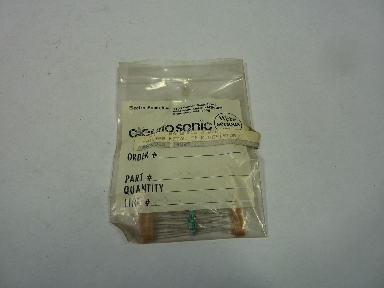 Philips SFR16TJ 27R Film Resistor Pack of 20 ! NEW !