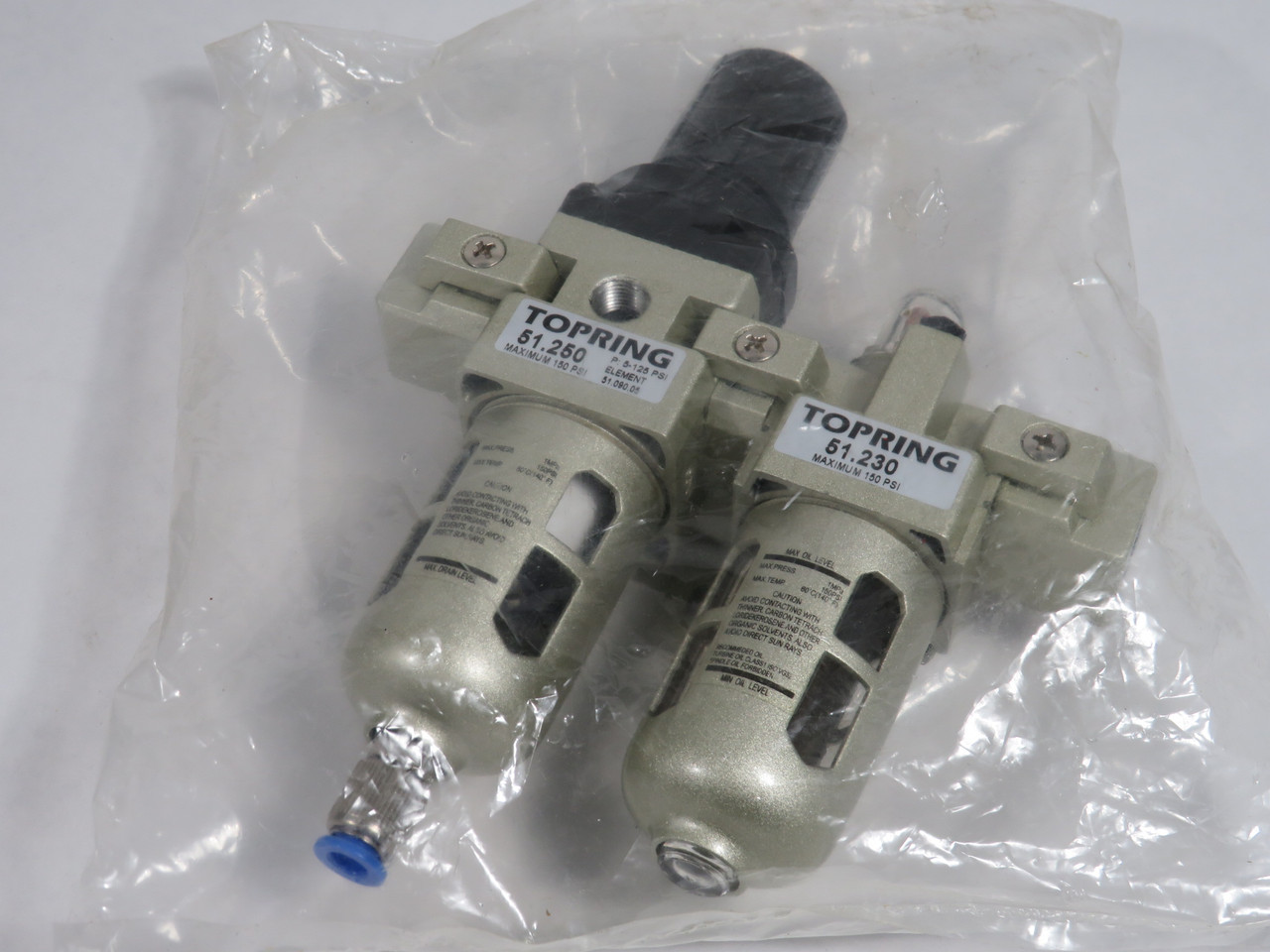 Topring 51.220 Combination Filter/Regulator + Lubricator 1/4" NPT NO GAUGE NEW