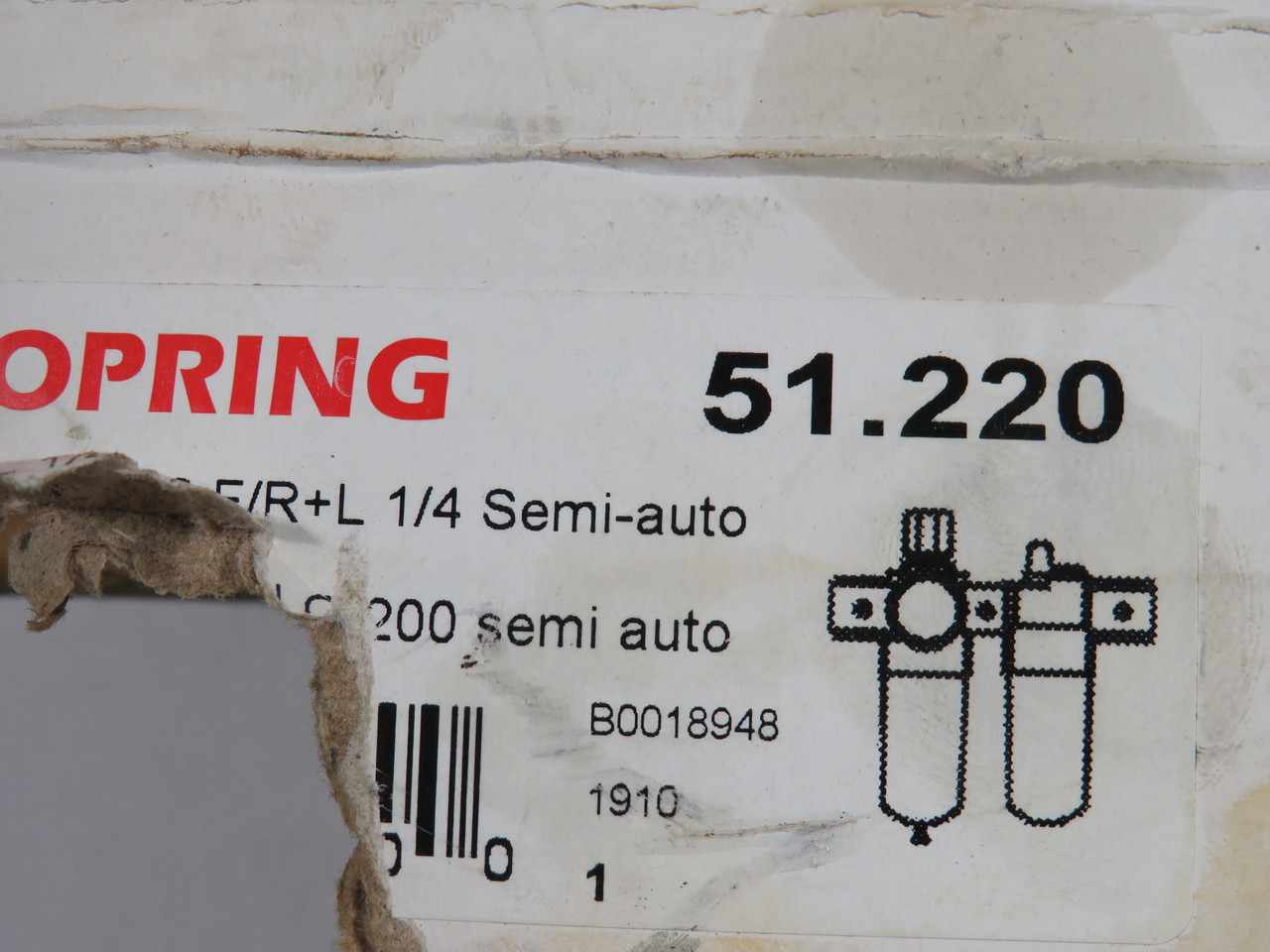 Topring 51.220 Combination Filter/Regulator + Lubricator 1/4" NPT NO GAUGE NEW