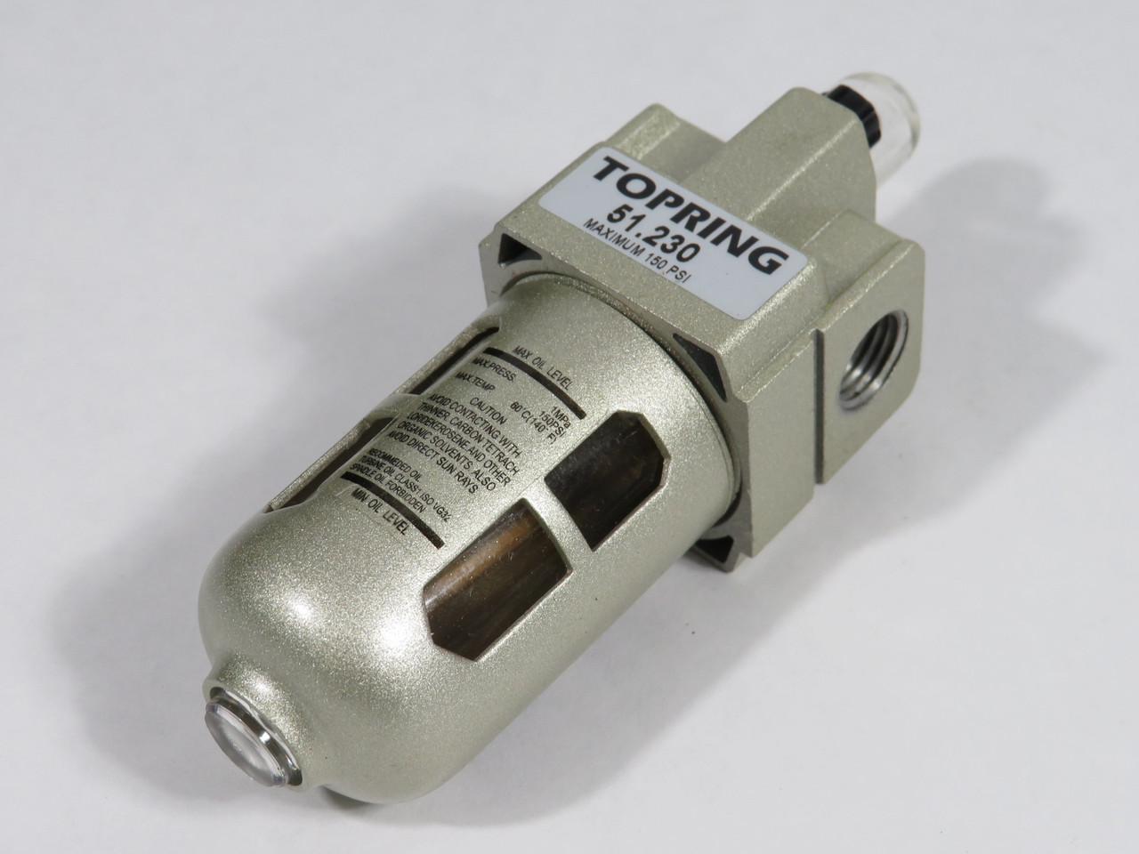 Topring 51.230 Lubricator 1/4" NPT 150psi USED