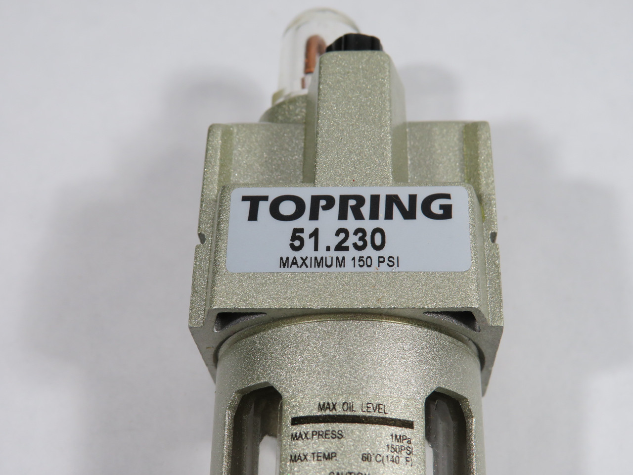 Topring 51.230 Lubricator 1/4" NPT 150psi USED
