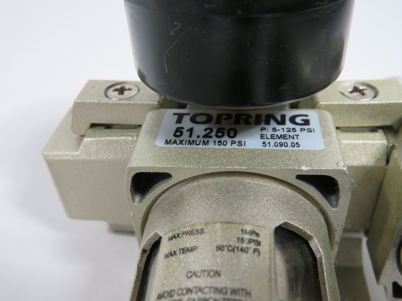 Topring 51.220 Combination Filter/Regulator + Lubricator DMG'D CONNECTOR USED