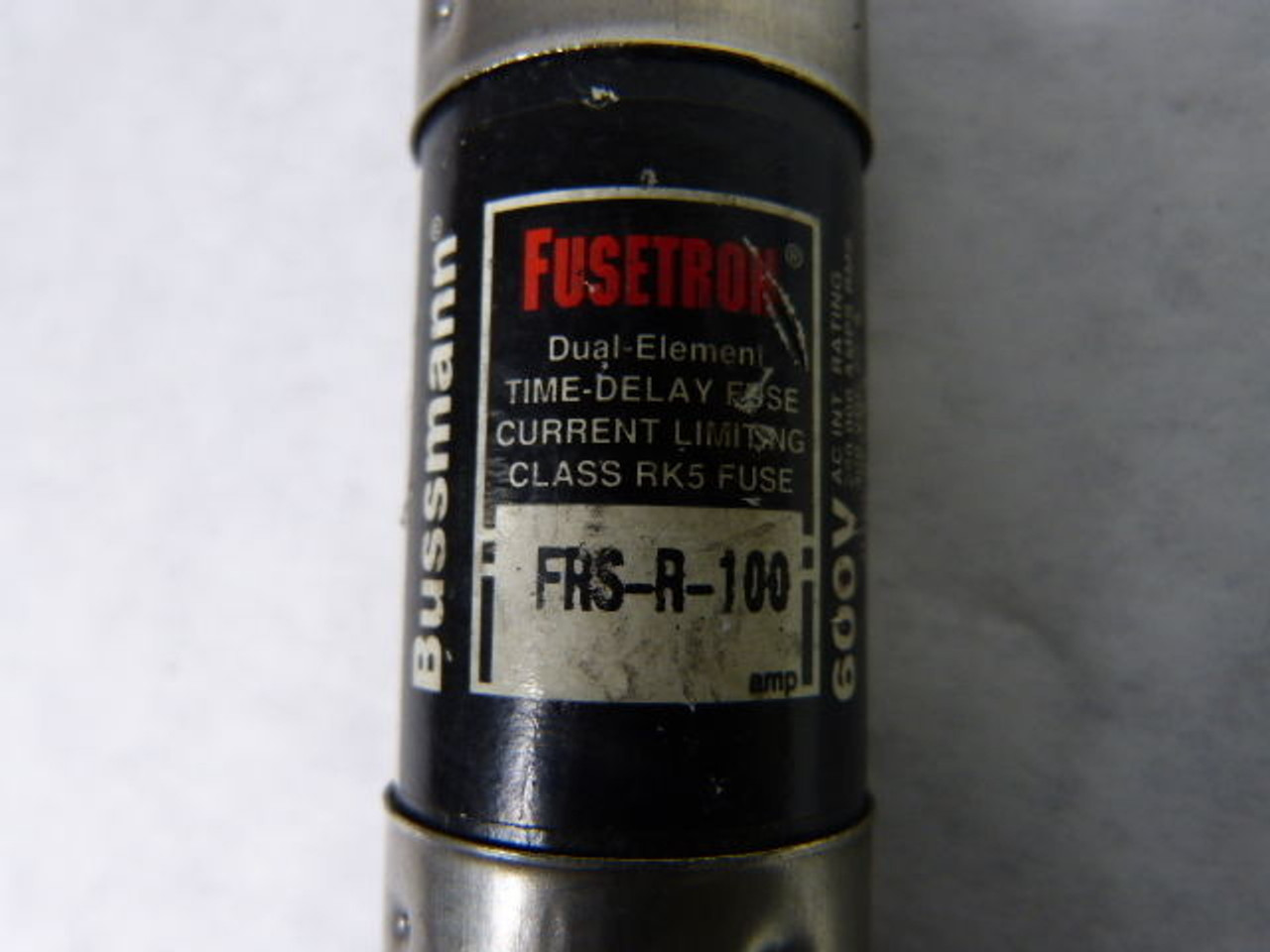 Fusetron FRS-R-100 Time Delay Fuse 100A 600V USED