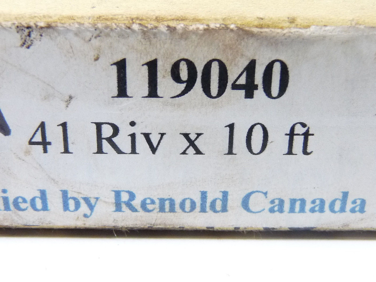 Renold Chain 119040 Riveted Single Strand Roller Chain 41 Rivets 10ft ! NEW !