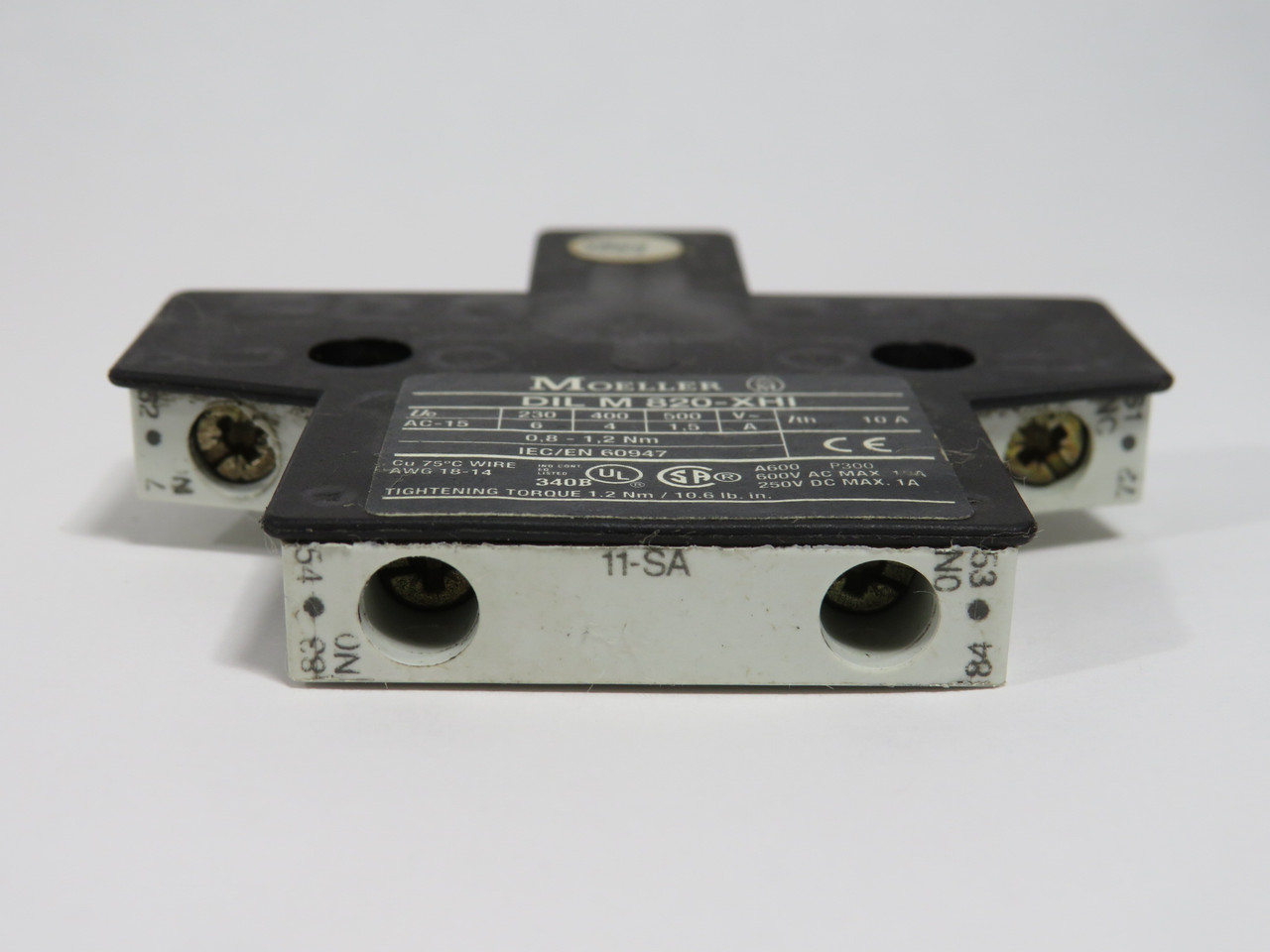 Moeller DILM820-XHI11-SA Auxiliary Contact Block 1NO 1NC 500V COSMETIC WEAR USED