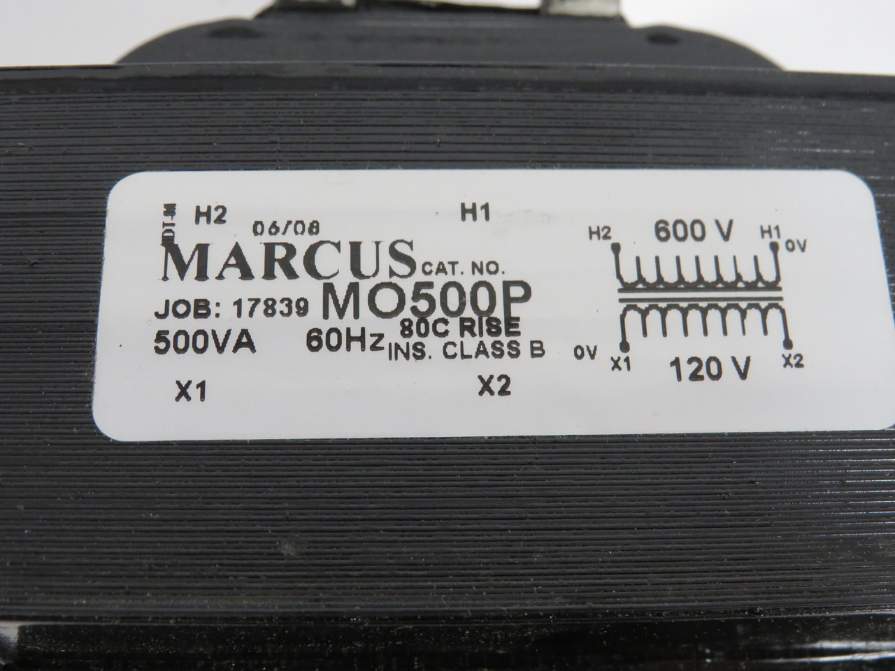 Marcus MO500P Control Transformer 500VA Pri.600V Sec.120V 60Hz 1Ph *DMG BOX* NEW