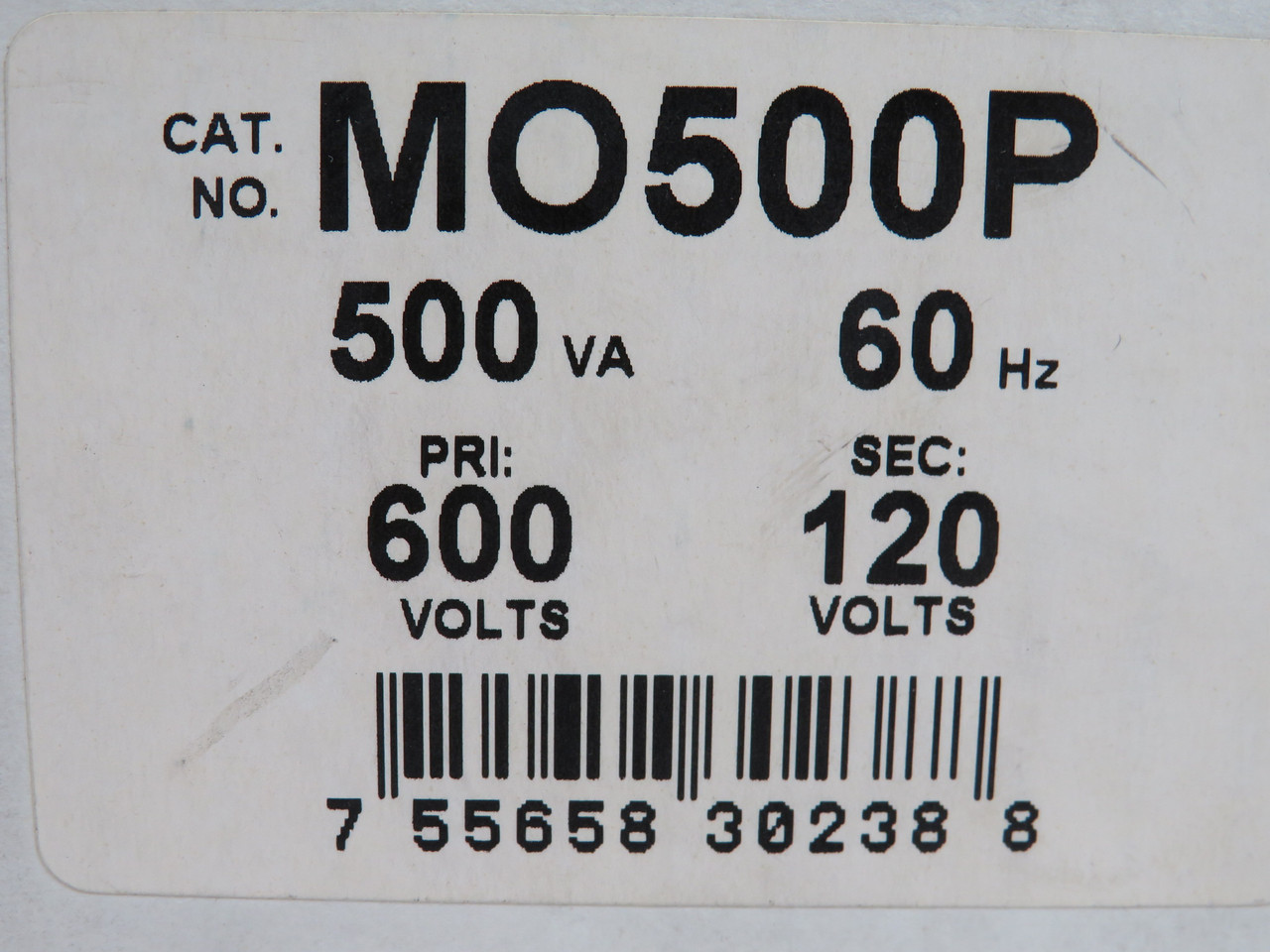 Marcus MO500P Control Transformer 500VA Pri.600V Sec.120V 60Hz 1Ph *DMG BOX* NEW
