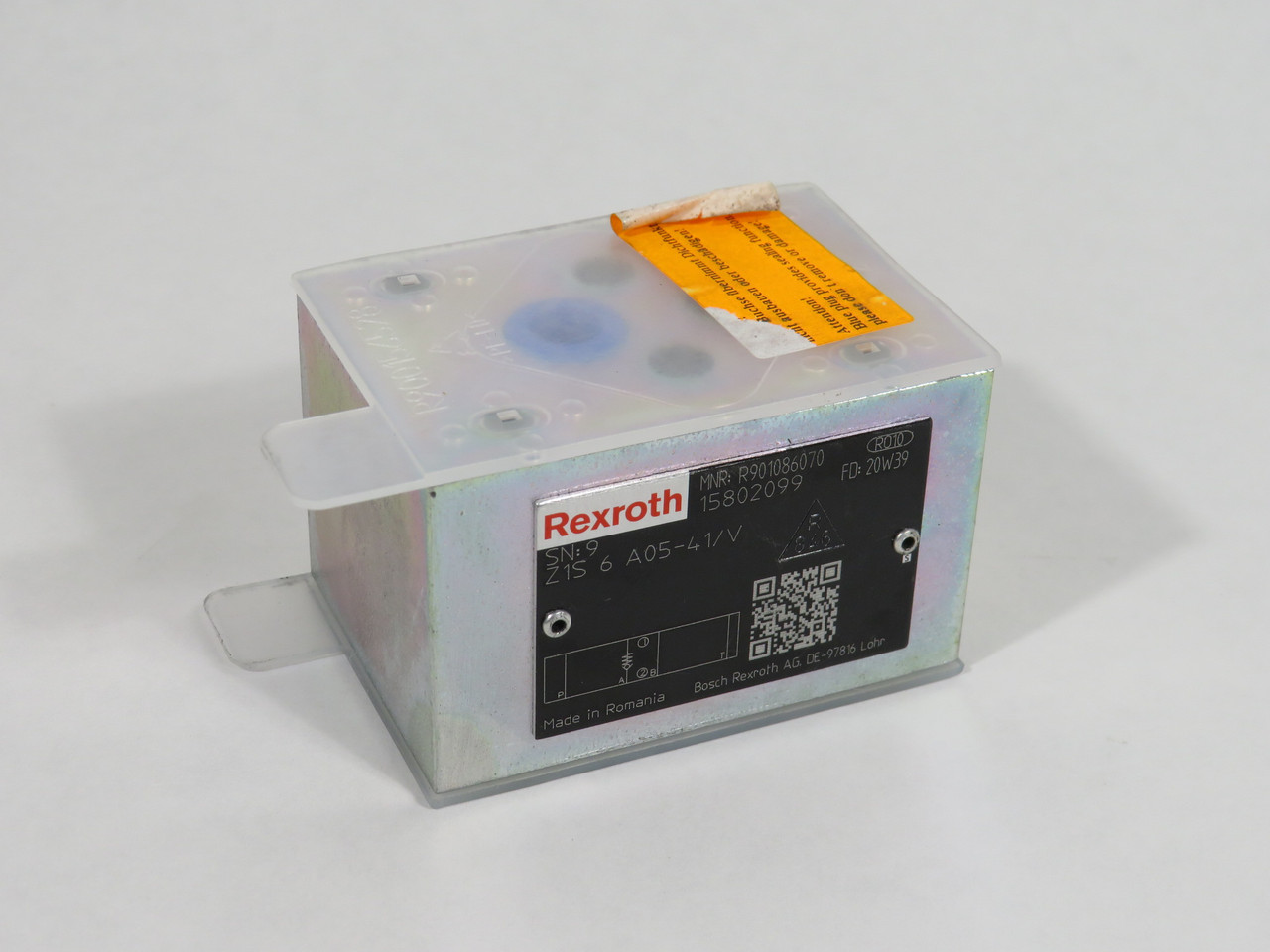 Rexroth R901086070 Check Valve Sandwich Plate 0.5bar Z1S 6 A05-41/V NOP