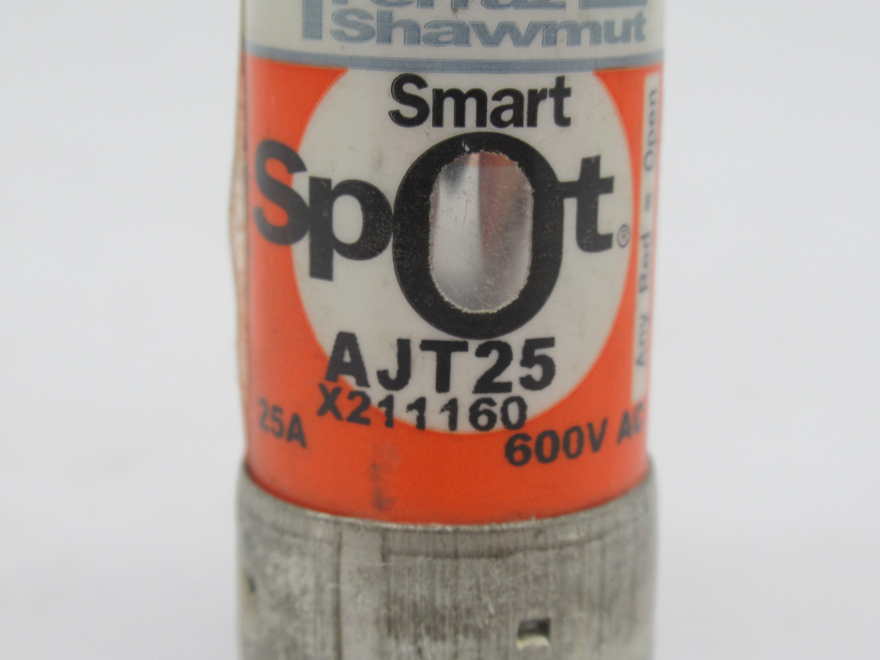 Ferraz Shawmut Mersen AJT25 Amp-Trap Smart Spot Time Delay Fuse 25A 600VAC USED