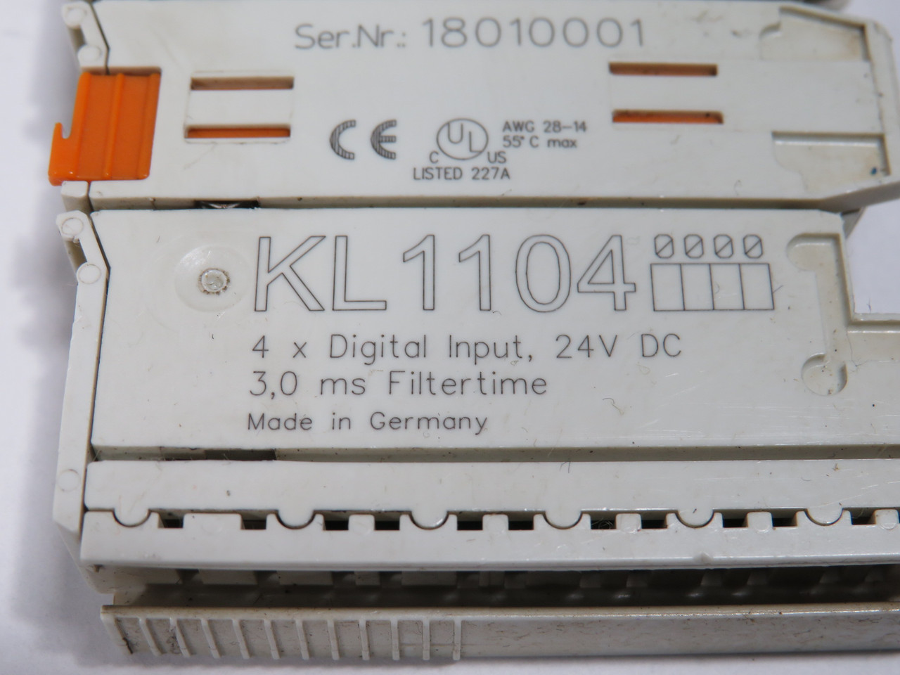 Beckhoff KL1104 Digital Input Bus Terminal 4-Ch 24VDC SHELF WEAR USED