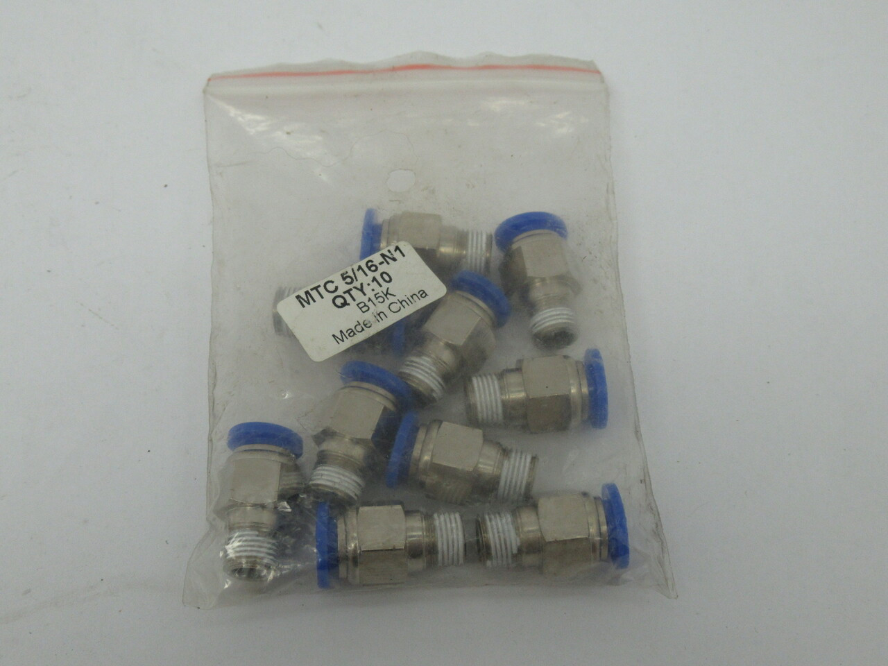 Mettle Air MTC5/16-N1 Push to Connect Straight Fitting 5/16" *10-Pack* NWB
