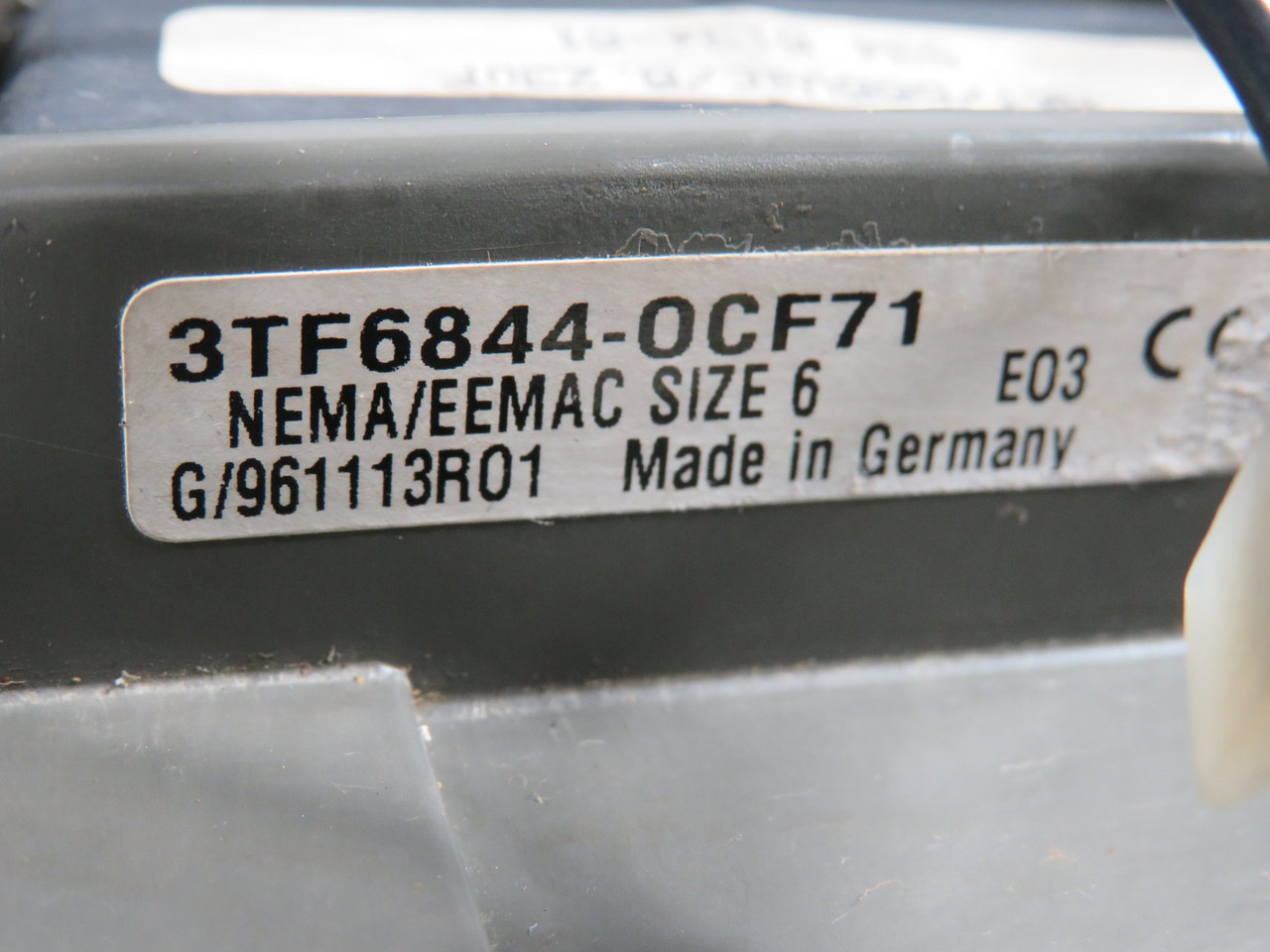 Siemens 3TF6844-0CF71 Vacuum Contactor 110-132V 50/60Hz 4NO 4NC NEMA 6 USED