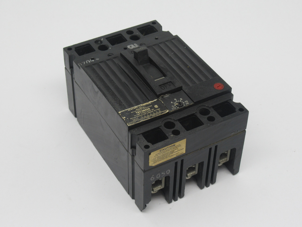 General Electric TEC36050 Molded Case Circuit Breaker 50A 600VAC 3-Pole USED