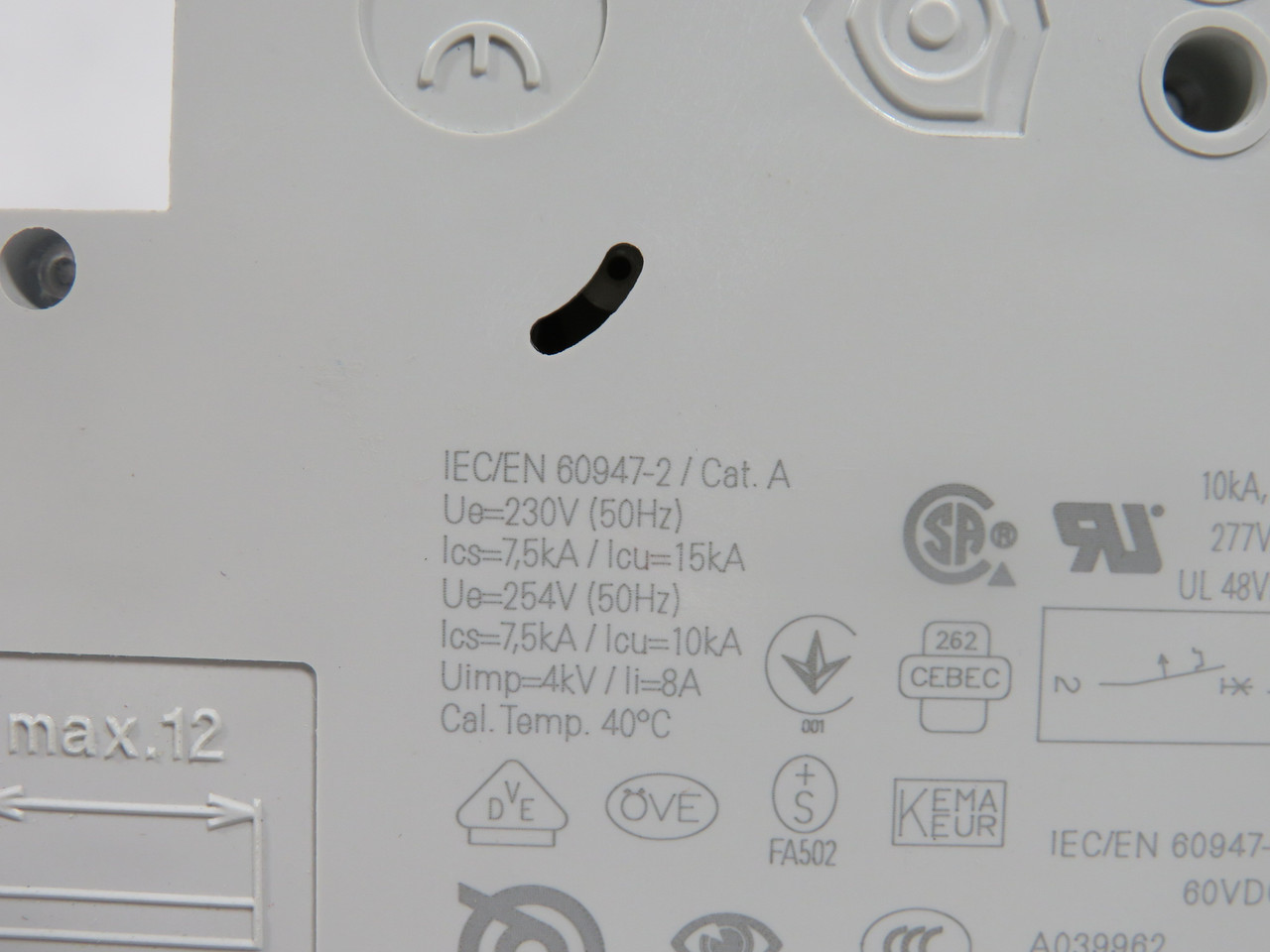 Eaton FAZ-B2/1-SP Miniature Circuit Breaker 2A 15kA 240/415/254V 1-Pole NEW