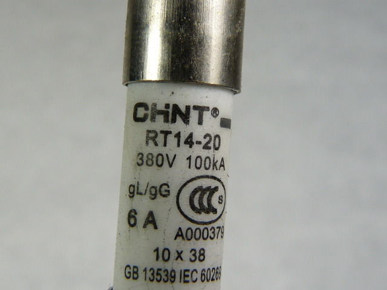 CHNT RT14-20-6A Fast-Blow Ceramic Fuse 6A 380V USED