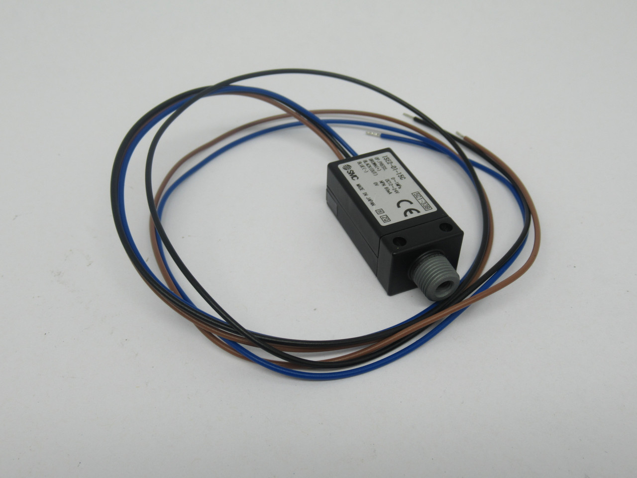 SMC ISE2-01-15C Compact Pressure Switch 0-1MPa 12-24VDC 0.6m L NOP