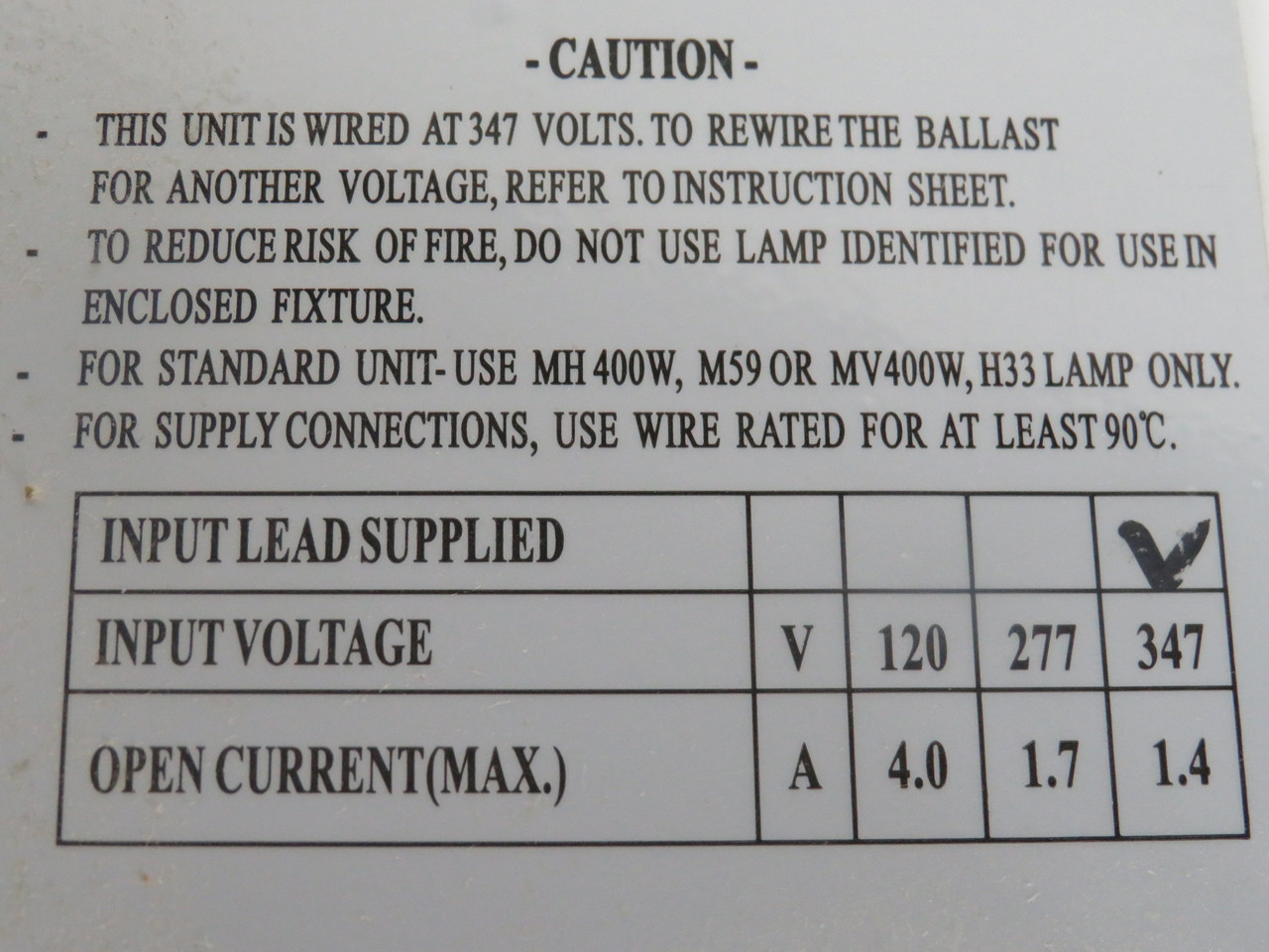 RAB HBI-16-400MH-347V 16" High Bay Fixture Assembly w/Bulb 400W DMG BOX NEW