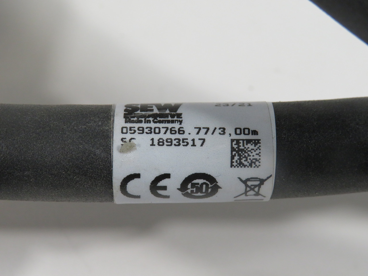 SEW-Eurodrive 05930766.77/3.00m Servo Cable Assembly 3m Length SHELF WEAR USED