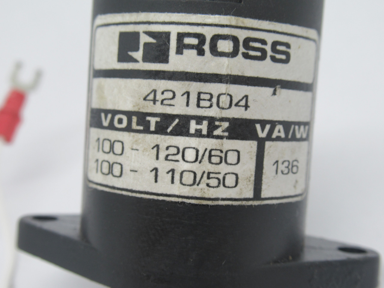 Ross 421B04 Solenoid Coil 100-110V@50Hz 100-120V@60Hz 136VA USED