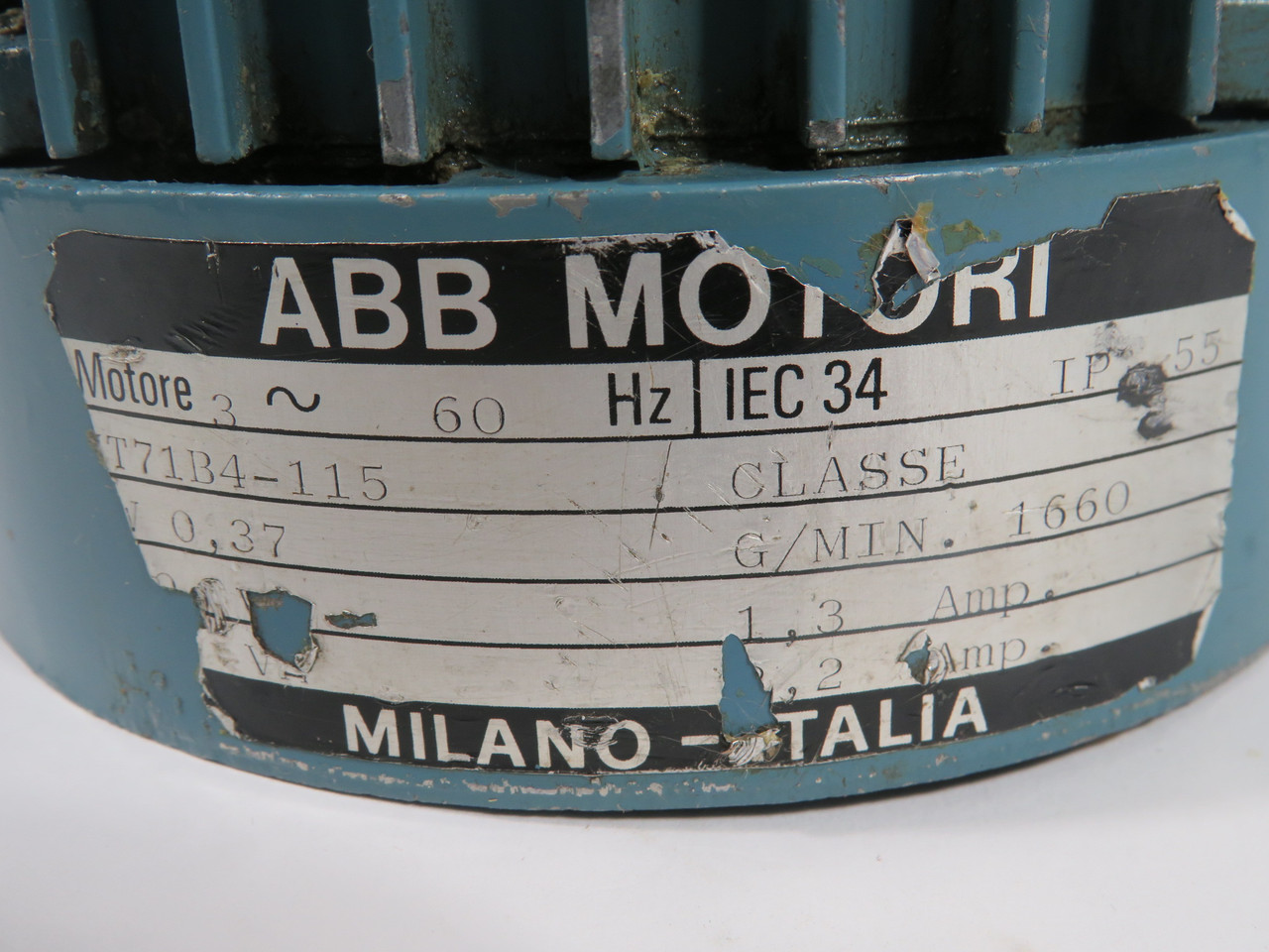 ABB MT71B4-115 0.37kW 1660RPM 115V IP55 1.3/2.2A SHELF WEAR USED