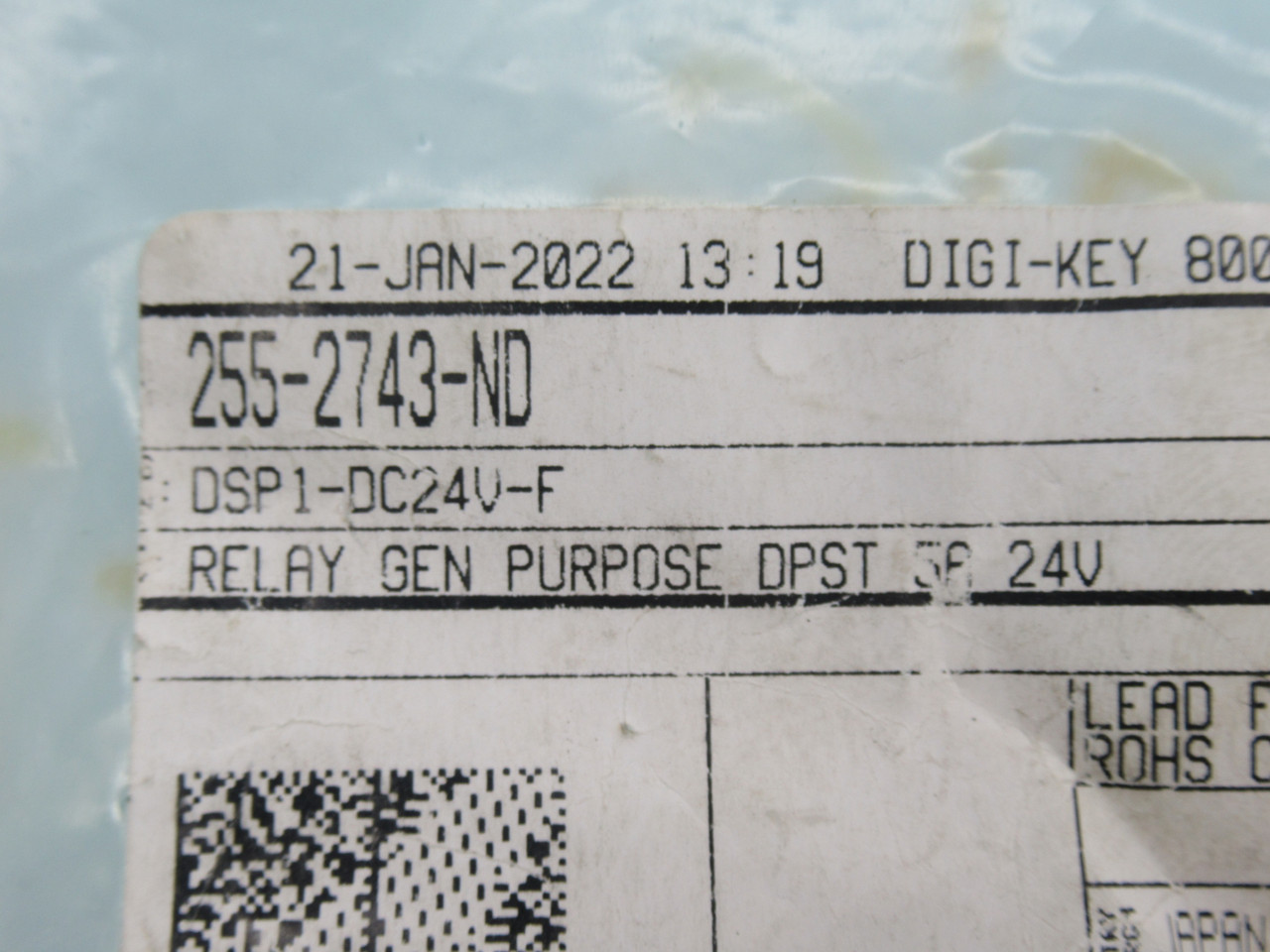 Panasonic DSP1-DC24V-F General Power Relay 24VDC 5A *20-Pack* NWB